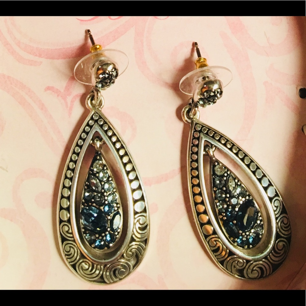 Brighton Blue Topaz  Sterling Silver Earrings